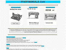 Tablet Screenshot of pfaffmanuals.com